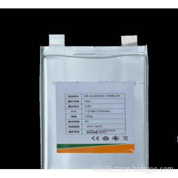 longlife lithium iron phosphate battery 7268124-5AH,can be customized,for solar cell,wind power,heat power etc.